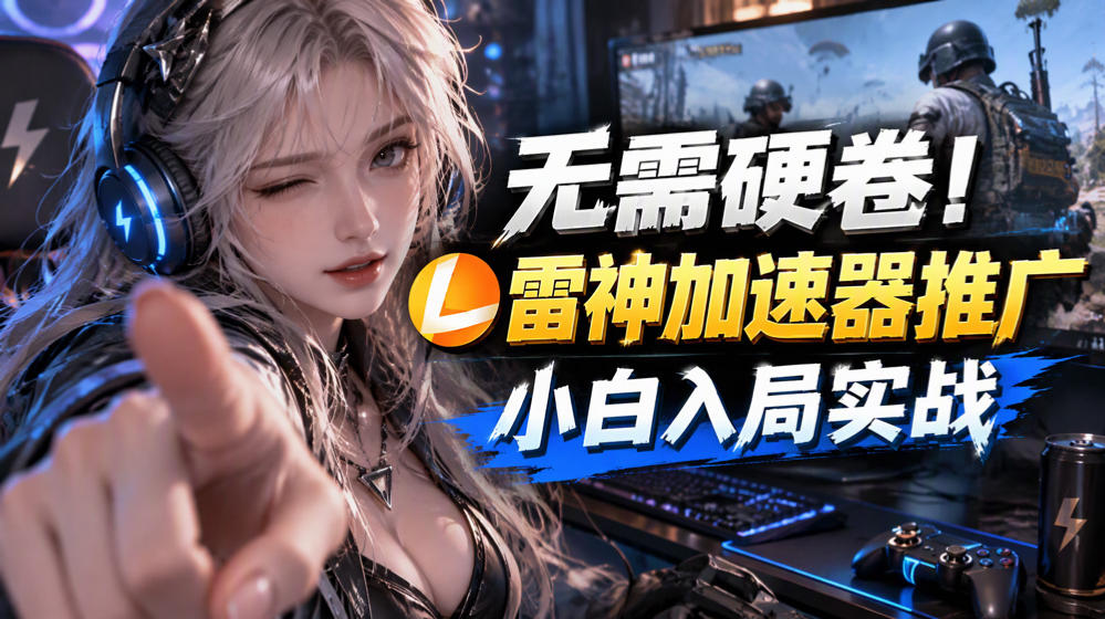 无需硬卷！雷神加速器推广，小白入局实战一天也能几十r-超级会员网