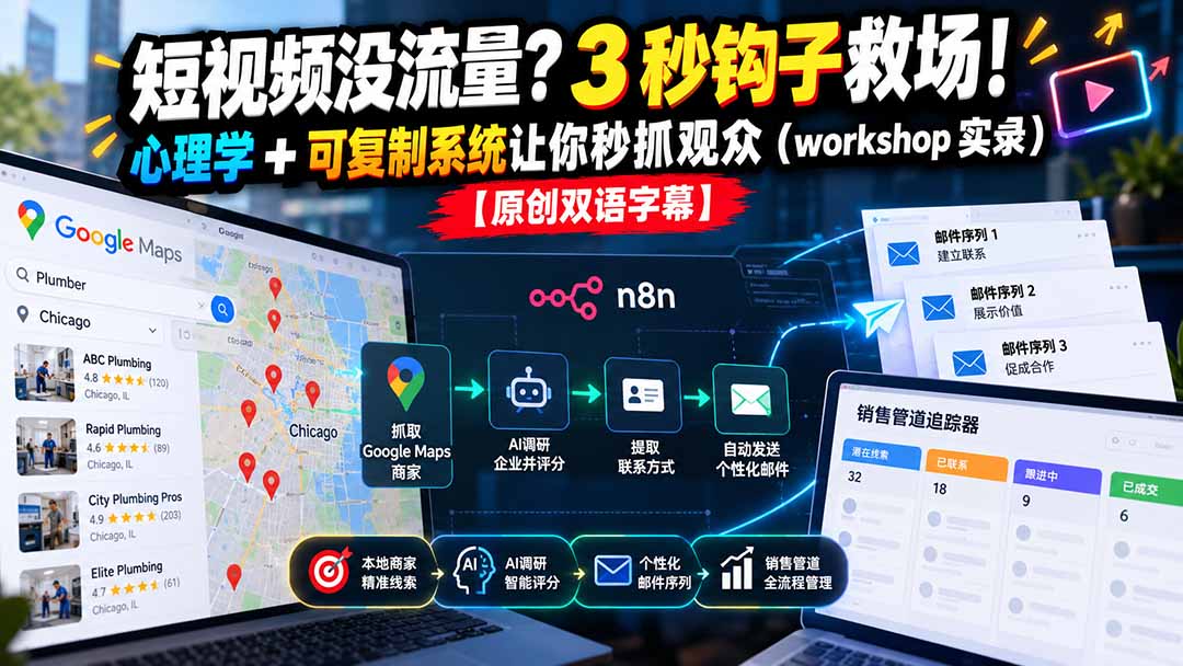 短视频没流量？3 秒钩子救场！心理学 + 可复制系统让你秒抓观众(workshop 实录-超级会员网