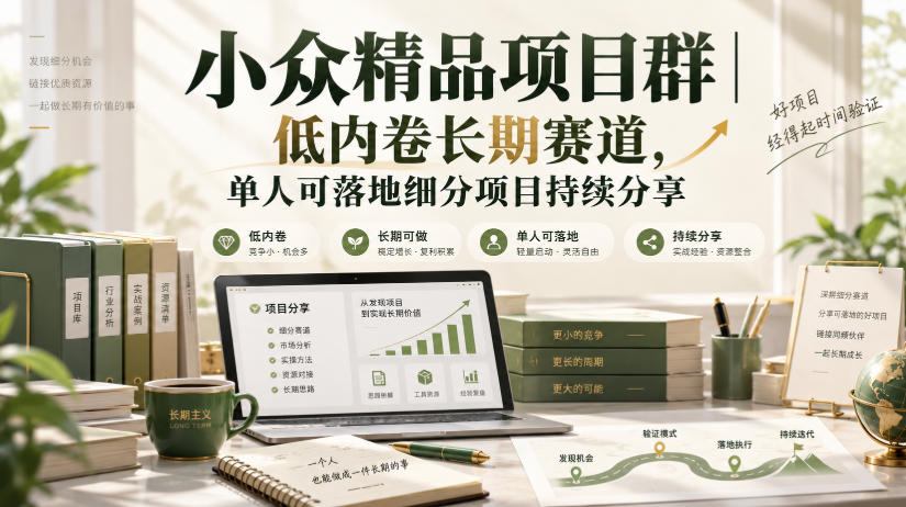 小众精品项目群｜低内卷长期赛道，单人可落地细分项目持续分享-超级会员网
