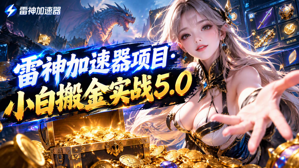 雷神加速器项目·小白搬金实战5.0，抖音W播100-150r，小白入局一天也能几十r-超级会员网