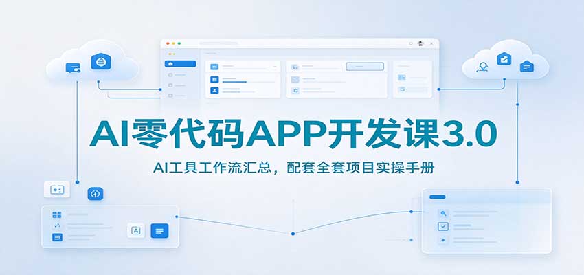 AI零代码APP开发课3.0：AI工具工作流汇总，配套全套项目实操手册-超级会员网