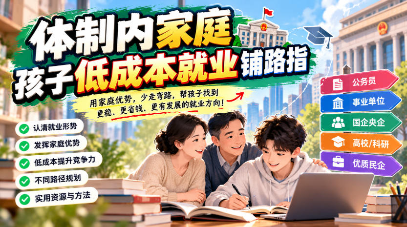 某公众号付费文章：体制内家庭，孩子低成本就业铺路指-超级会员网