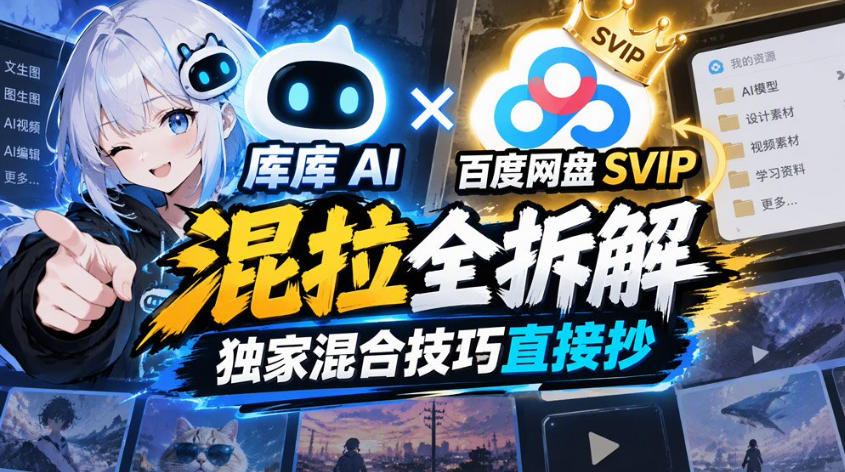 库库AI×百度网盘SVIP混拉全拆解，独家混合技巧直接抄-超级会员网