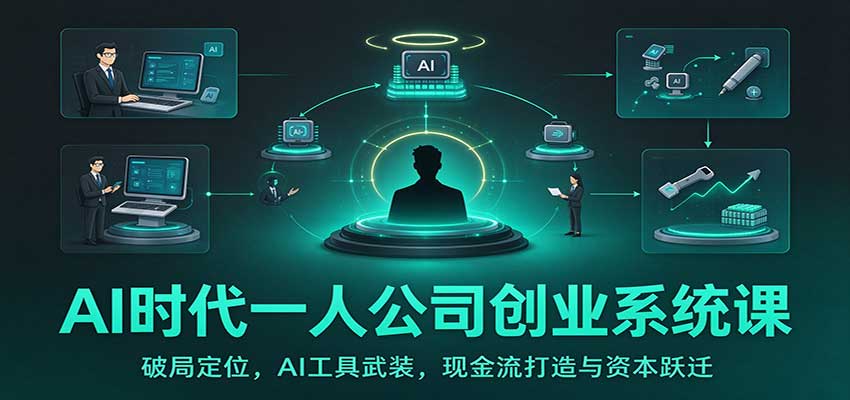 AI时代一人公司创业系统课：破局定位，AI工具武装，现金流打造与资本跃迁-超级会员网