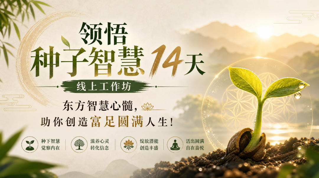 鹿大米领悟种子智慧14天线上工作坊，东方智慧心髓，助你创造富足圆满人生！-超级会员网
