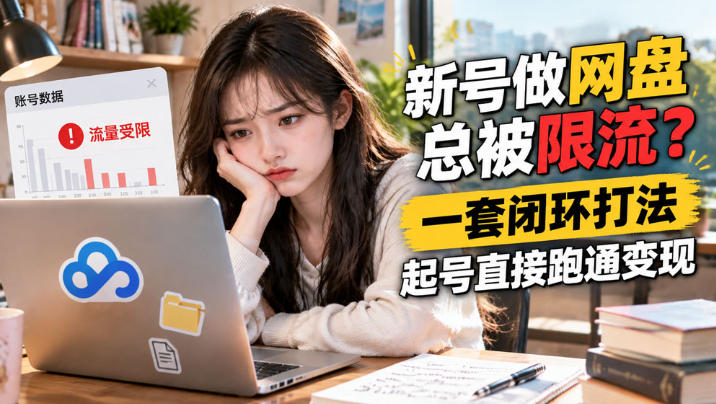 网盘拉新SOP：小白新号过限流-超级会员网