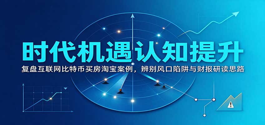 时代机遇认知提升：复盘互联网比特币买房淘宝案例，辨别风口陷阱与财报研读思路-超级会员网