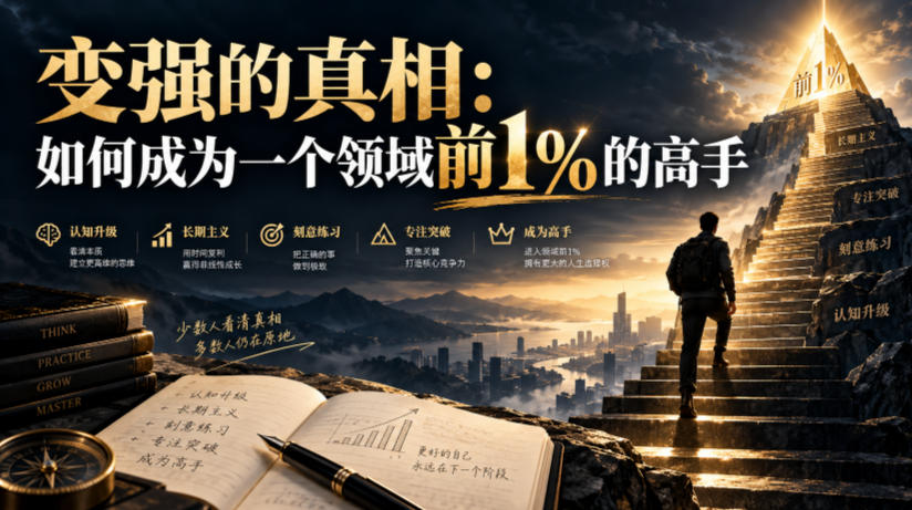 付费文章：变强的真相：如何成为一个领域前1%的高手-超级会员网