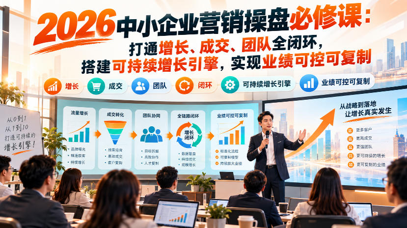 2026中小企业营销操盘必修课:打通增长、成交、团队全闭环,搭建可持续增长引擎,实现业绩可控可复制-超级会员网