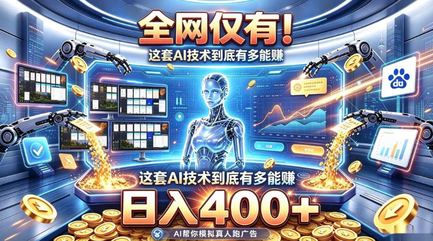 全网仅有！这套AI技术到底有多能賺，日入400+，无需人工干预，实现真正被动变现【揭秘】-超级会员网