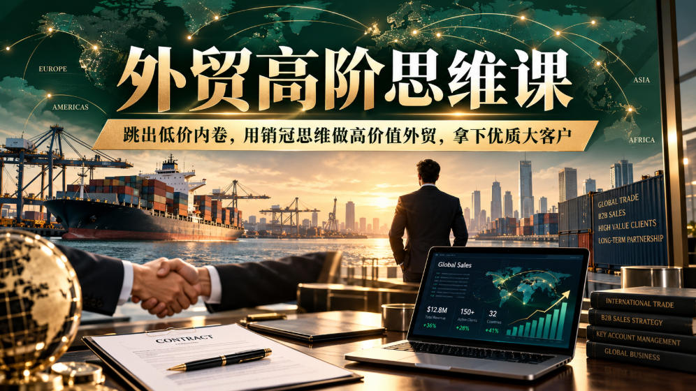 外贸高阶思维课，跳出低价内卷，用销冠思维做高价值外贸，拿下优质大客户-超级会员网