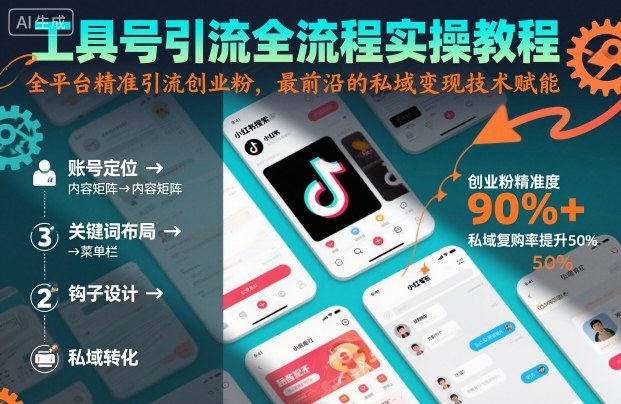 工具号引流全流程保姆级实操教程，全平台精准引流创业粉，最前沿的私域变现技术赋能-超级会员网