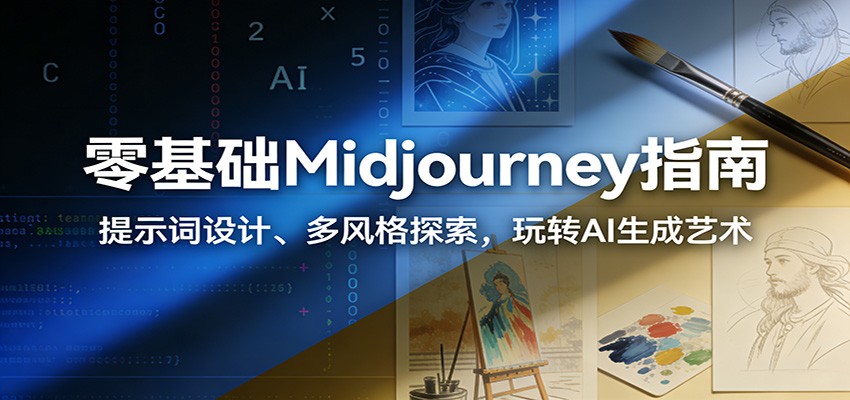 零基础Midjourney指南：提示词设计、多风格探索，玩转AI生成艺术-超级会员网