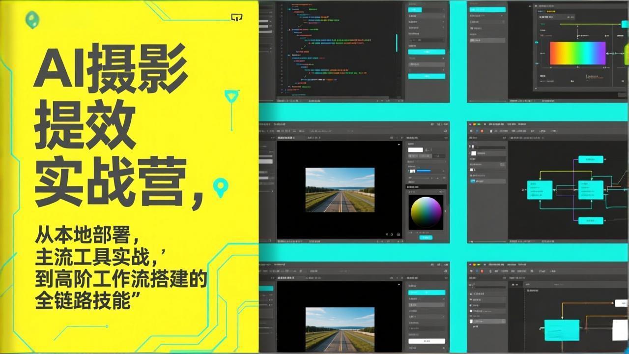 AI+摄影提效实战营，从本地部署，主流工具实战，到高阶工作流搭建的全链路技能-超级会员网