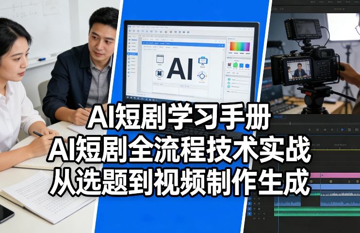 AI短剧学习手册，AI短剧全流程技术实战，从选题到视频制作生成-超级会员网