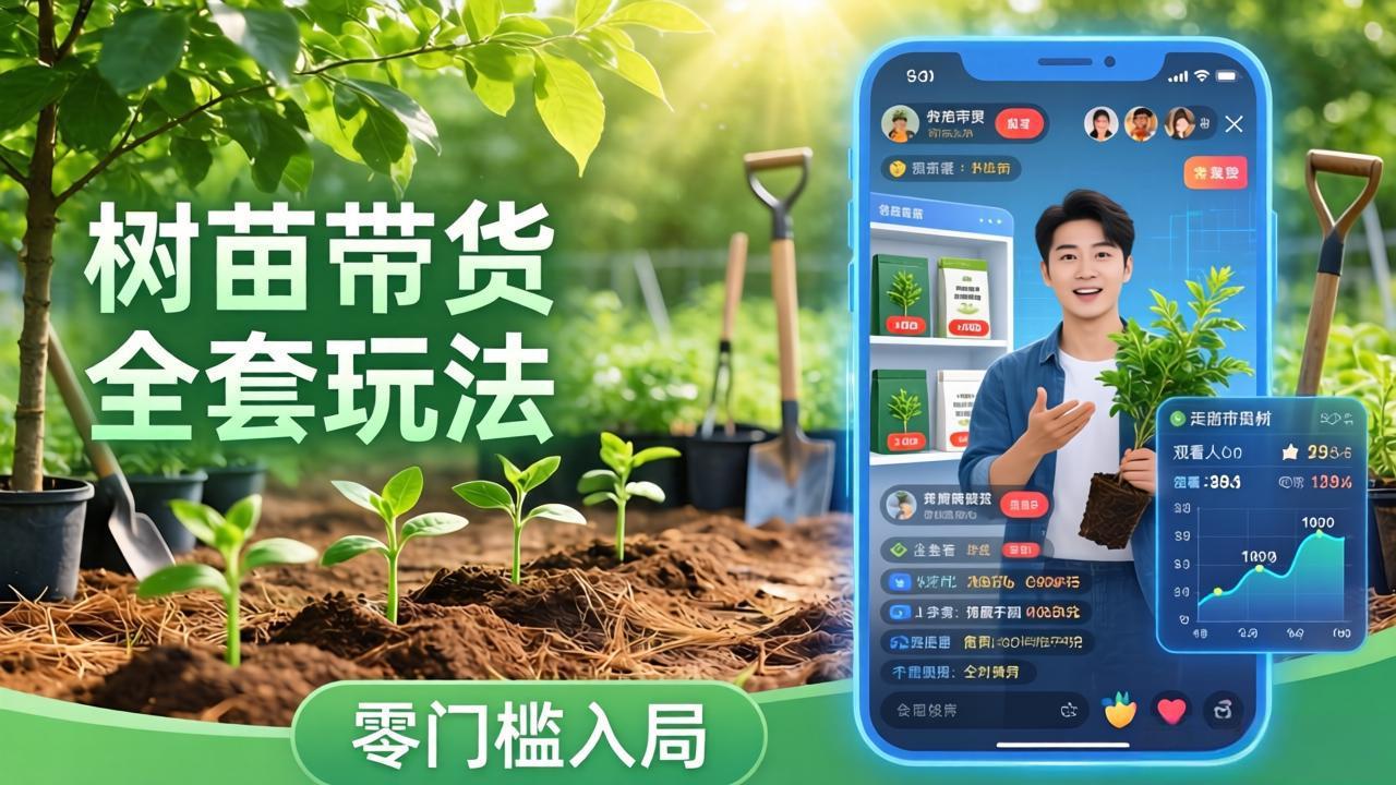 视频号AI树苗带货全套玩法：零门槛入局，掌握豆包、千问等AI工具制作树苗视频的全套流程-超级会员网
