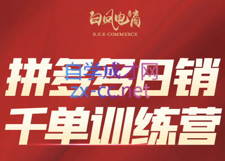 白凤电商·拼多多日销千单训练营(更新3月)-超级会员网